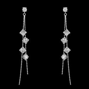 Dainty Cubic Zirconia Dangle Earrings